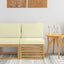 Udendørs Mellem Sofa Massivt Akacietræ Hvid