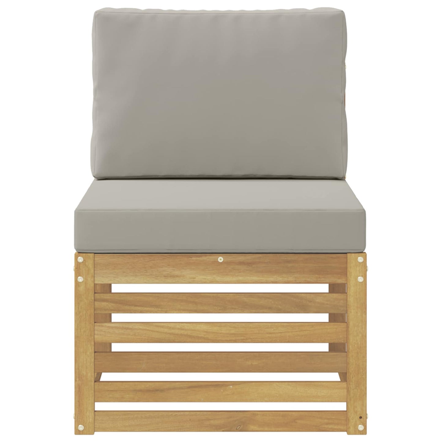Udendørs Mellem Sofa Massivt Akacietræ Hvid