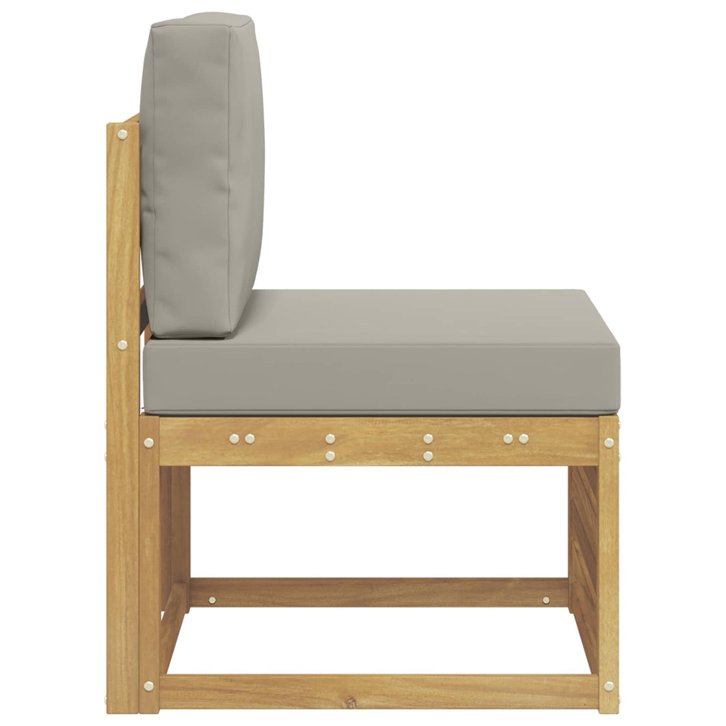 Udendørs Mellem Sofa Massivt Akacietræ Hvid