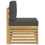 Udendørs end sofa Hvid 91 x 63 x 73 cm Massivt Akacietræ