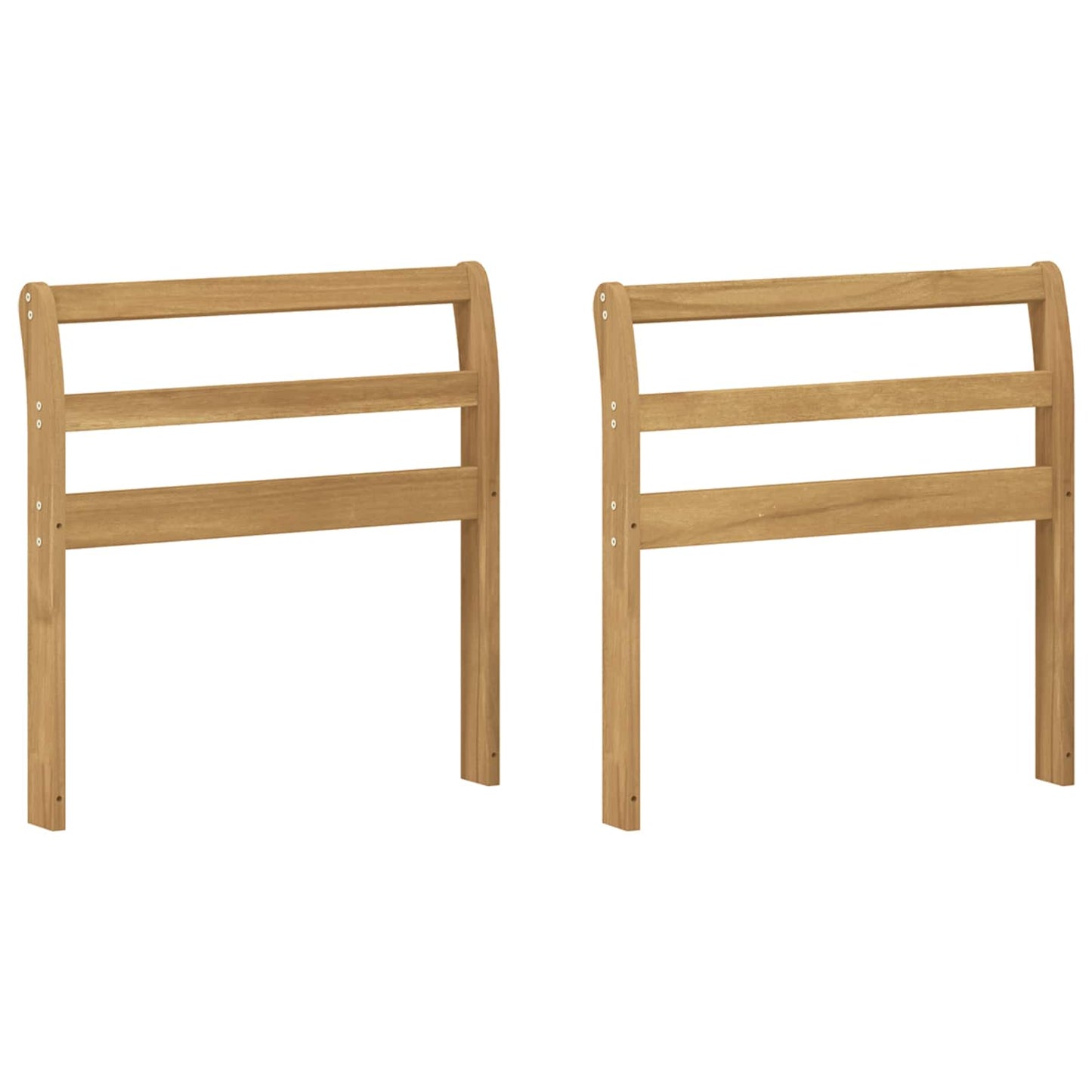 Armlænsmodul 2 pcs Hvid 58,5 x 8,5 x 60 cm Massivt Akacietræ