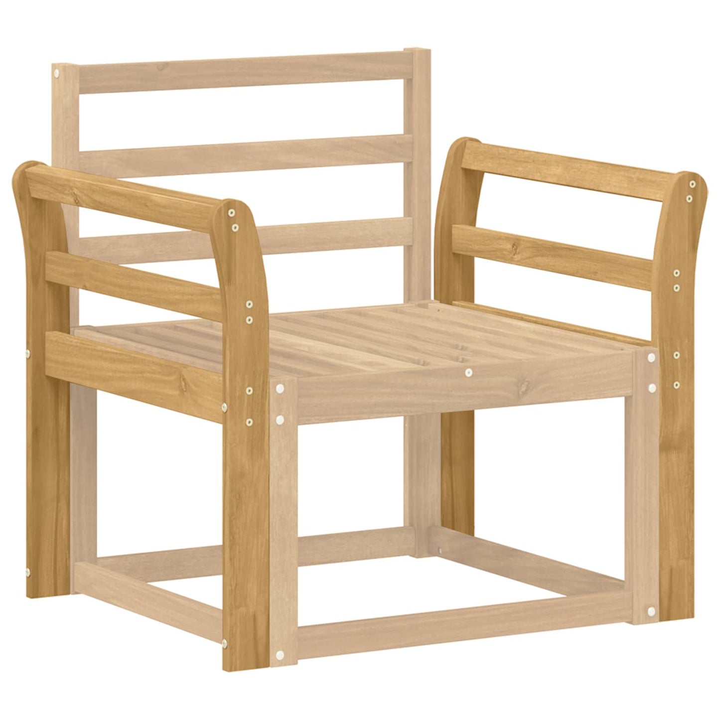 Armlænsmodul 2 pcs Hvid 58,5 x 8,5 x 60 cm Massivt Akacietræ