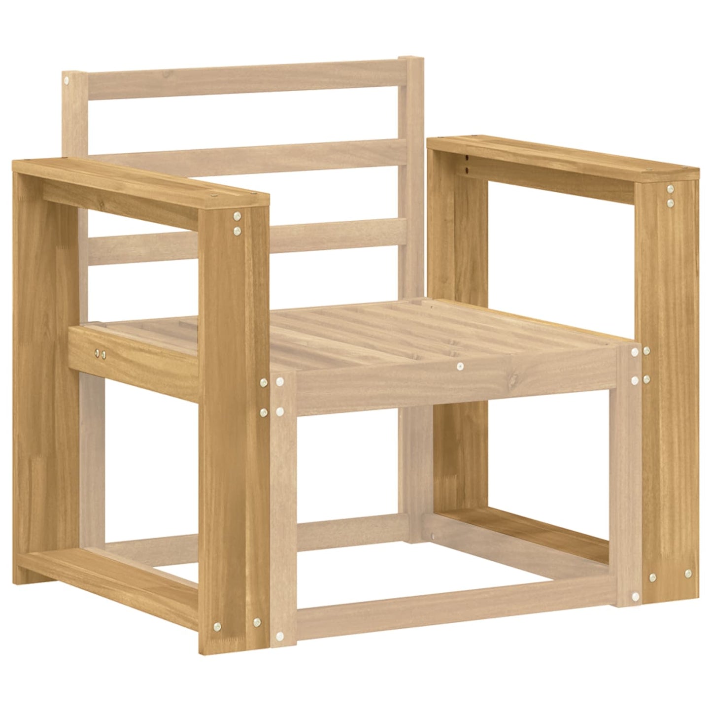 Armlænsmodul 2 pcs Hvid 58,5 x 10 x 61 cm Massivt Akacietræ
