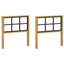 Armlænsmodul 2 pcs Hvid 60 x 6 x 61 cm Massivt Akacietræ