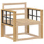 Armlænsmodul 2 pcs Hvid 60 x 6 x 61 cm Massivt Akacietræ
