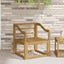 Armlæn modul 2 pcs Hvid 59 x 4 x 73 cm Massivt Akacietræ