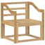 Armlæn modul 2 pcs Hvid 59 x 4 x 73 cm Massivt Akacietræ