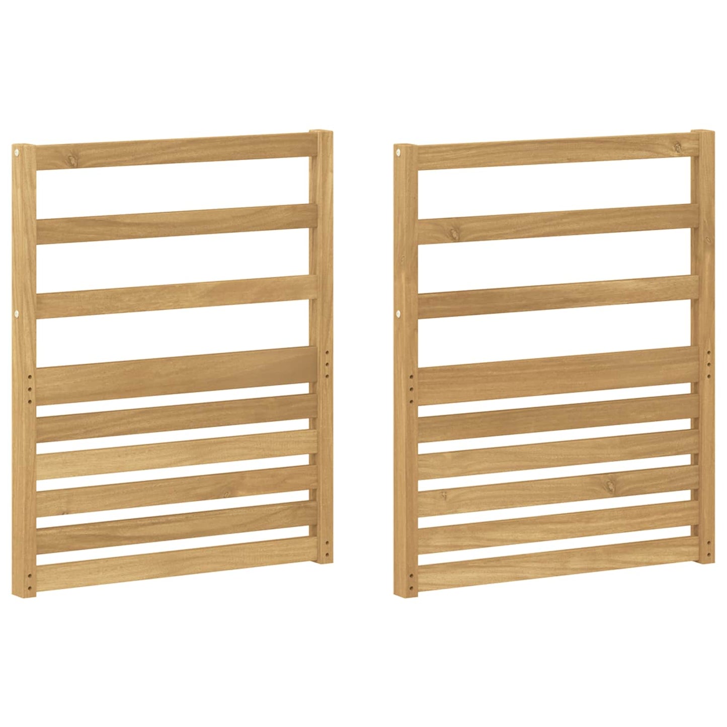 Armlænsmodul 2 pcs Hvid 59 x 4 x 73 cm Massivt Akacietræ