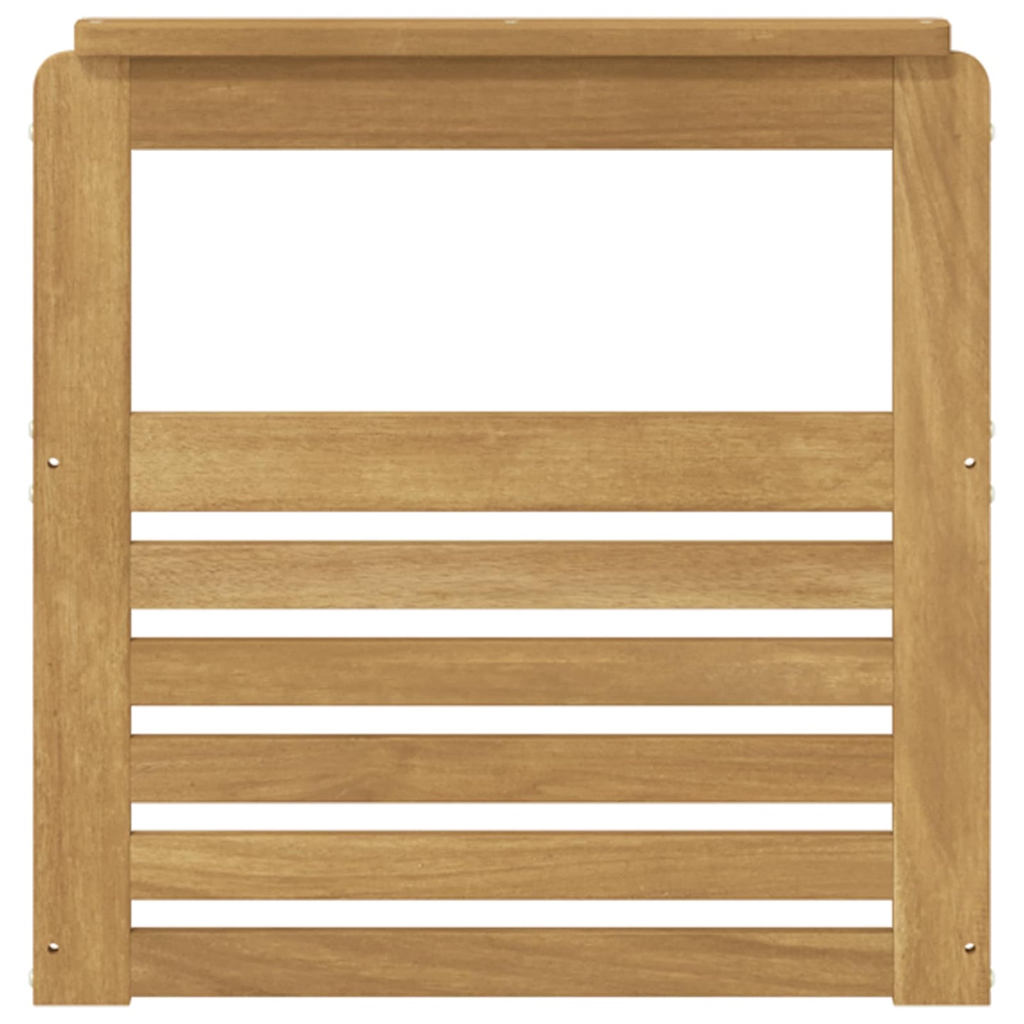 Armlænsmodul 2 pcs Hvid 59 x 6 x 61 cm Massivt Akacietræ