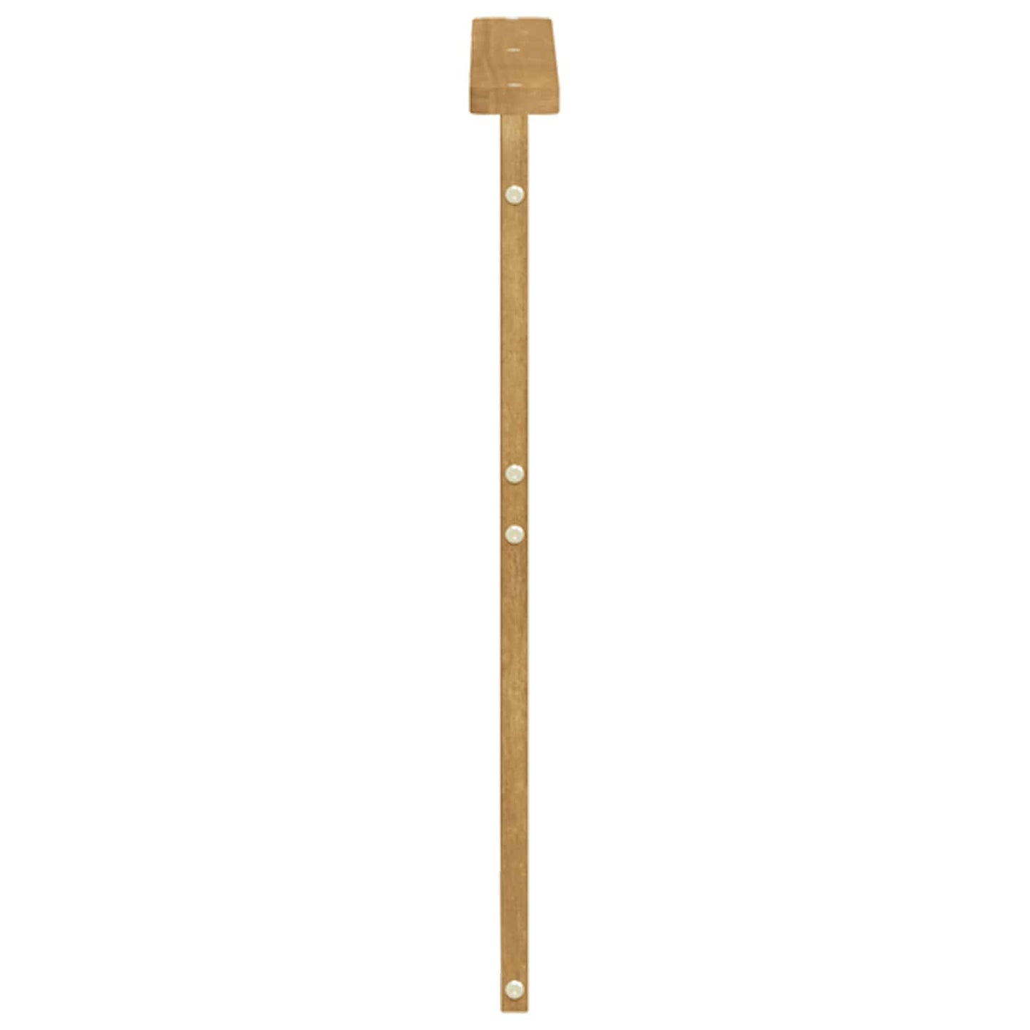 Armlænsmodul 2 pcs Hvid 59 x 6 x 61 cm Massivt Akacietræ