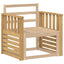 Armlænsmodul 2 pcs Hvid 60 x 6 x 61 cm Massivt Akacietræ