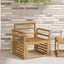 Armlænsmodul 2 pcs Hvid 58,5 x 8 x 60 cm Massivt Akacietræ