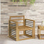 Armlænsmodul 2 pcs Hvid 60 x 6 x 61 cm Massivt Akacietræ