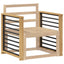 Armlænsmodul 2 pcs Hvid 60 x 6 x 61 cm Massivt Akacietræ