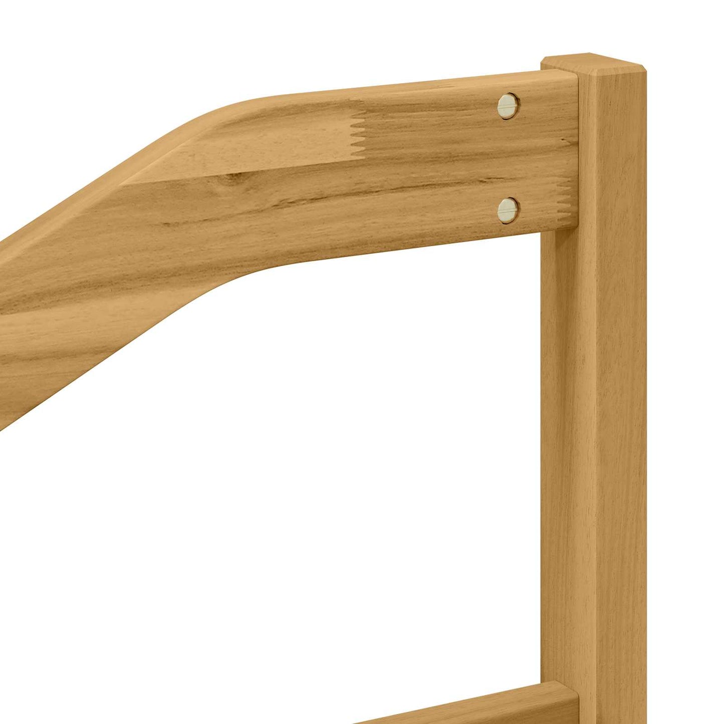 Armlænsmodul 2 pcs Hvid 59 x 4 x 73 cm Massivt Akacietræ