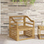 Armlænsmodul 2 pcs Hvid 59 x 4 x 73 cm Massivt Akacietræ