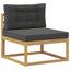 Udendørs Mellem Sofa Polyester Hvid