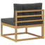Udendørs Mellem Sofa Polyester Hvid