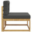 Udendørs Mellem Sofa Polyester Hvid