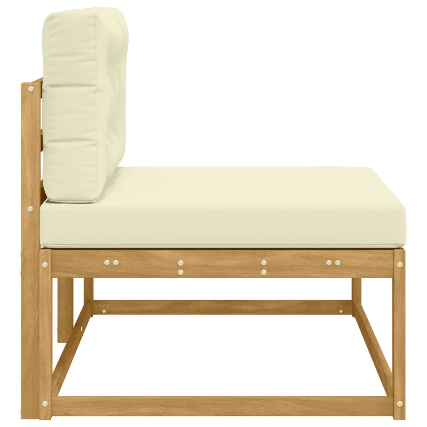 Udendørs Modulsofa med pude Hvid 115 x 83 x 73 cm Polyester