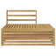 Udendørs end sofa Hvid 115 x 83 x 73 cm Massivt Akacietræ