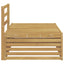 Udendørs end sofa Hvid 115 x 83 x 73 cm Massivt Akacietræ