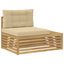 Udendørs Modulsofa Hvid 115 x 83 x 73 cm Massivt Akacietræ