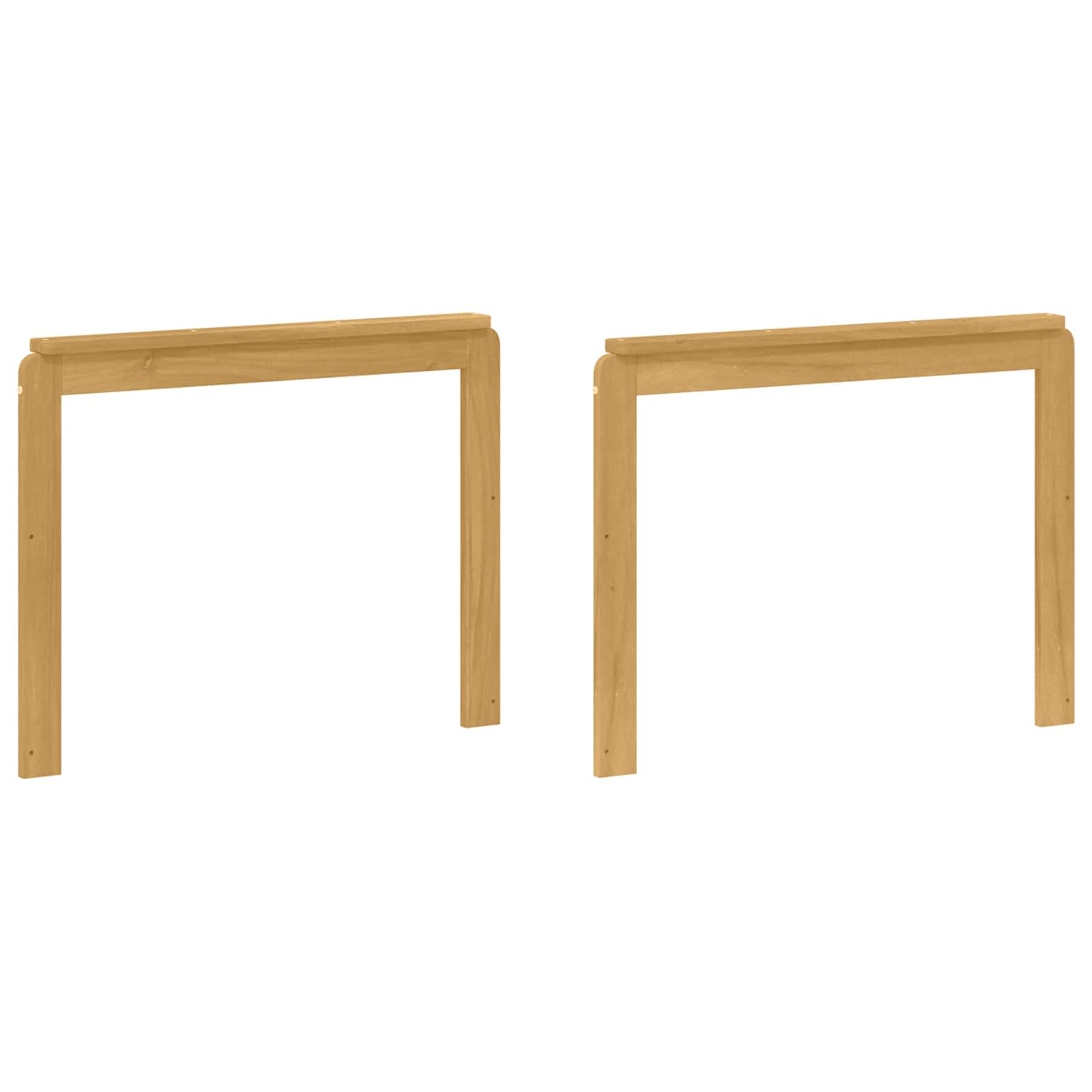 Armlænsmodul 2 pcs Hvid 79 x 6 x 61 cm Massivt Akacietræ