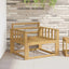 Armlæn Modul 2 pcs Hvid 80 x 6 x 61 cm Massivt Akacietræ