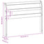 Armlænsmodul 2 pcs Hvid 78,5 x 8,5 x 60 cm Massivt Akacietræ