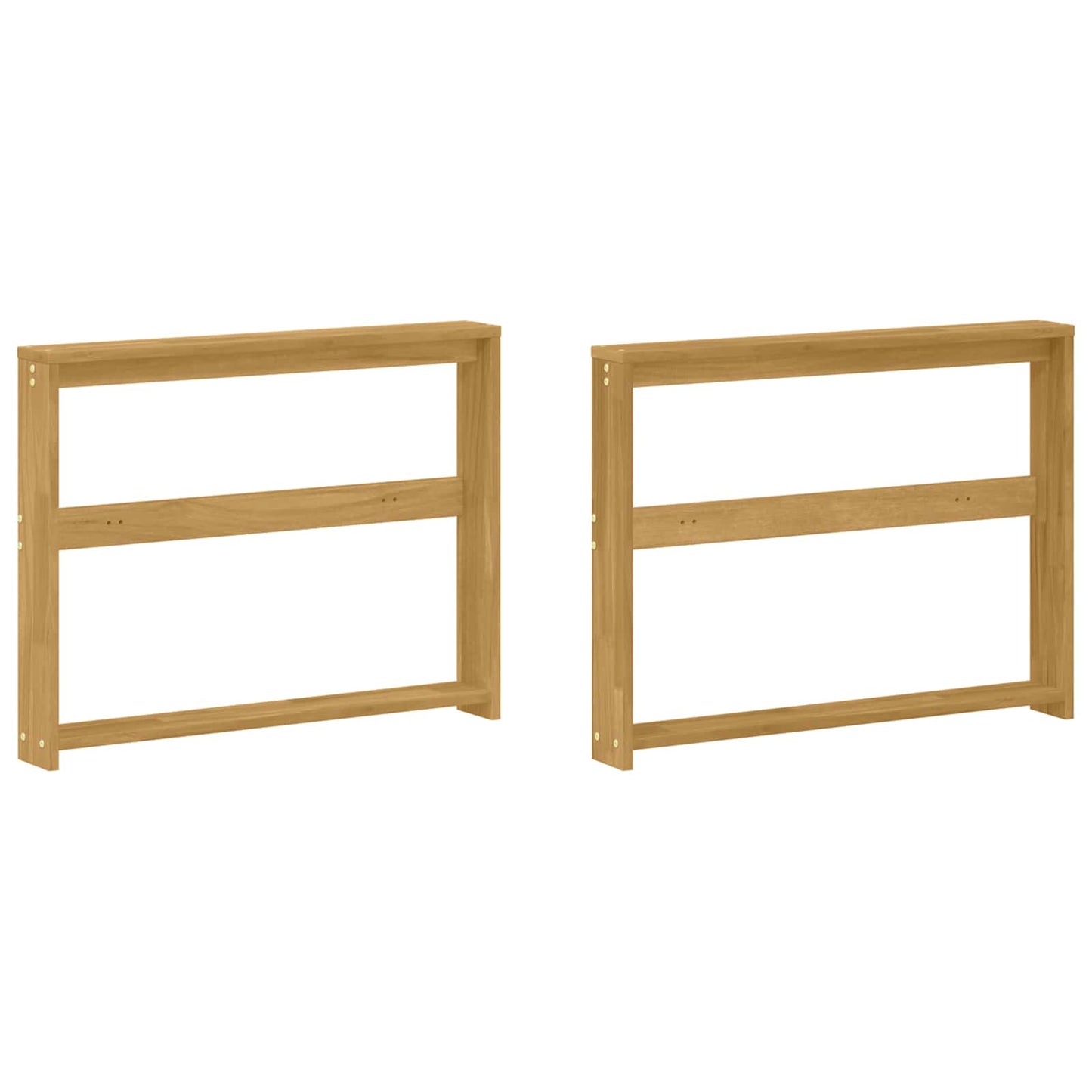Armlænsmodul 2 pcs Hvid 78,5 x 10 x 61 cm Massivt Akacietræ