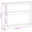 Armlænsmodul 2 pcs Hvid 78,5 x 10 x 61 cm Massivt Akacietræ