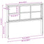 Armlænsmodul 2 pcs Hvid 80 x 6 x 61 cm Massivt Akacietræ