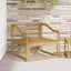 Armlænsmodul 2 pcs Hvid 79 x 4 x 73 cm Massivt Akacietræ