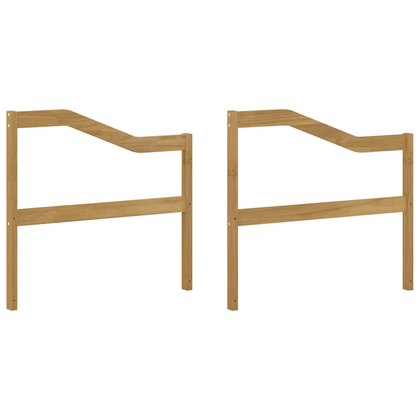 Armlænsmodul 2 pcs Hvid 79 x 4 x 73 cm Massivt Akacietræ