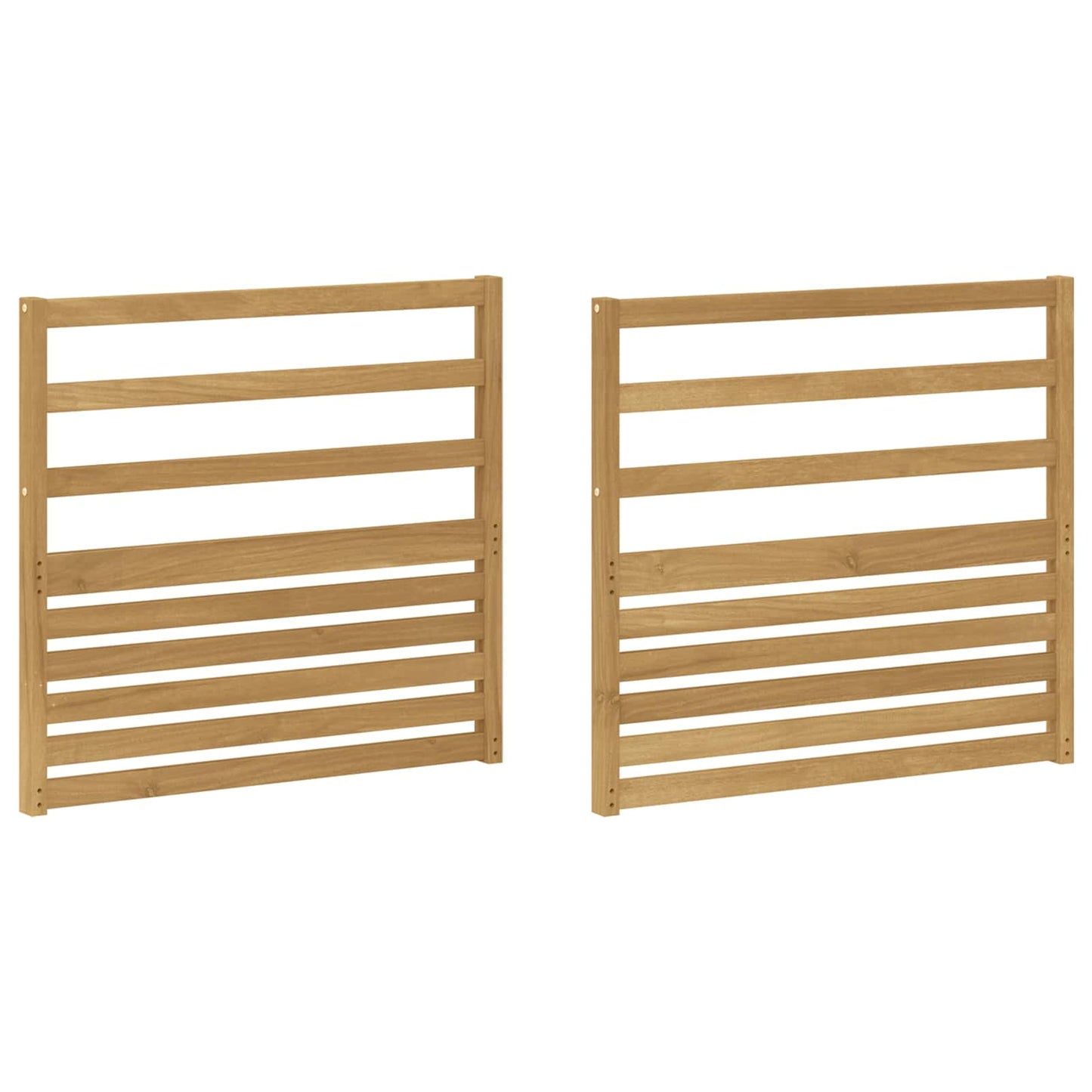 Armlænsmodul 2 pcs Hvid 79 x 4 x 73 cm Massivt Akacietræ