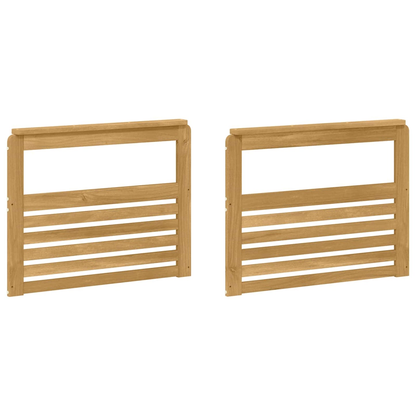 Armlænsmodul 2 pcs Hvid 79 x 6 x 61 cm Massivt Akacietræ