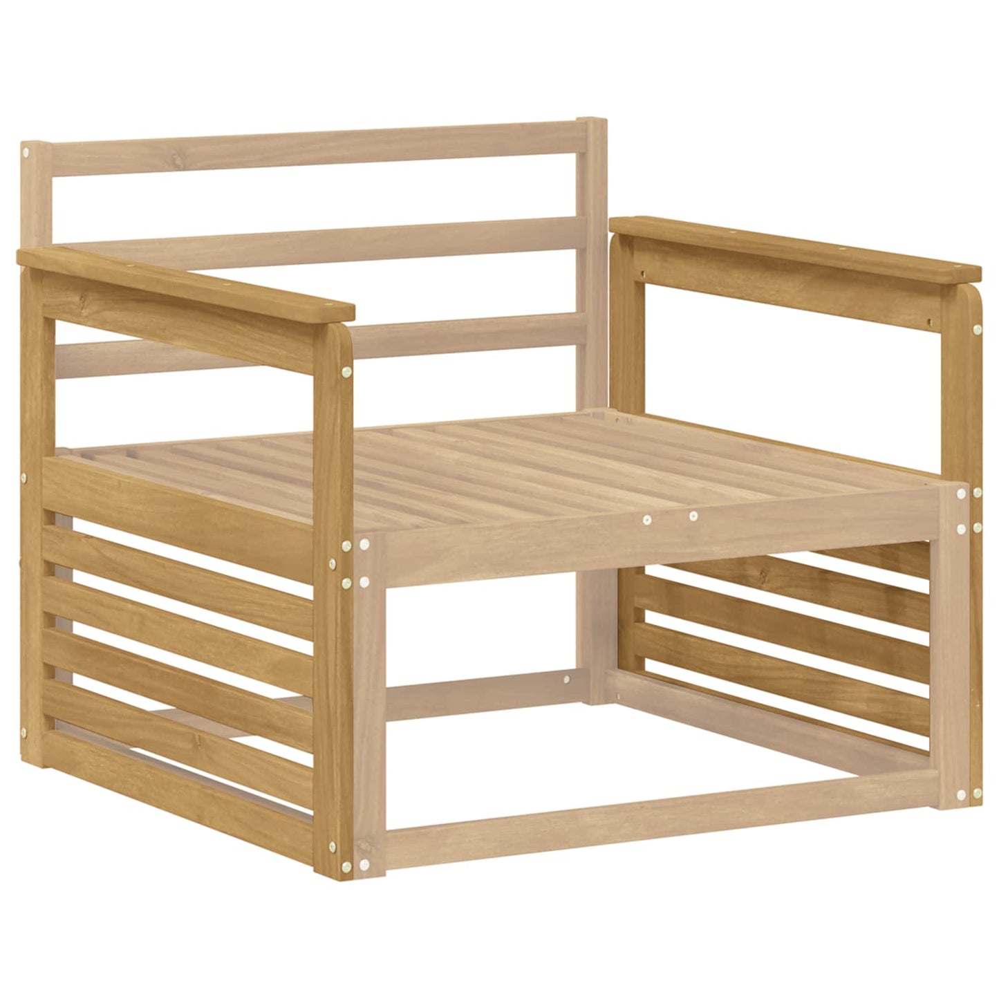 Armlænsmodul 2 pcs Hvid 79 x 6 x 61 cm Massivt Akacietræ