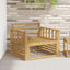 Armlænsmodul 2 pcs Hvid 80 x 6 x 61 cm Massivt Akacietræ