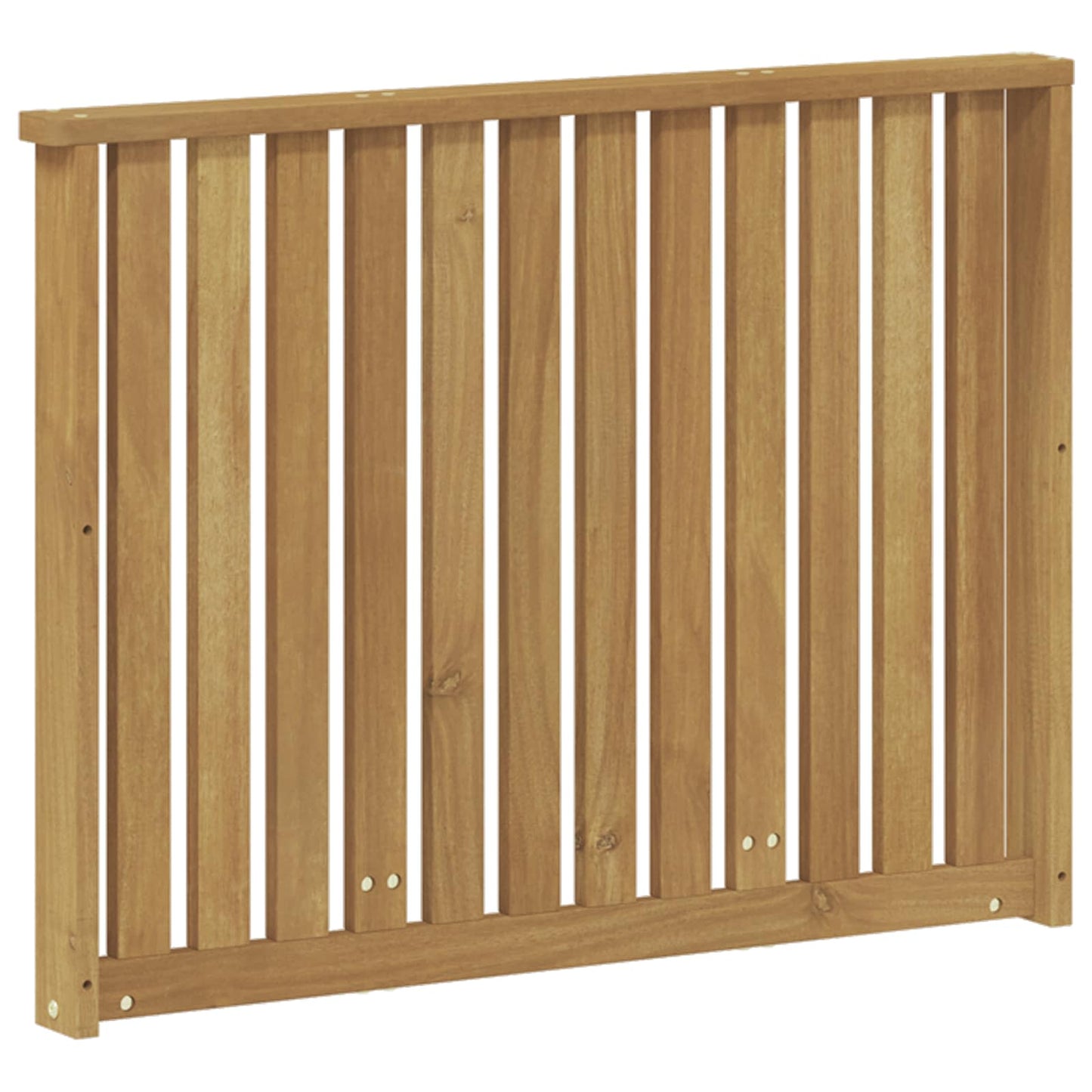 Armlænsmodul 2 pcs Hvid 80 x 6 x 61 cm Massivt Akacietræ