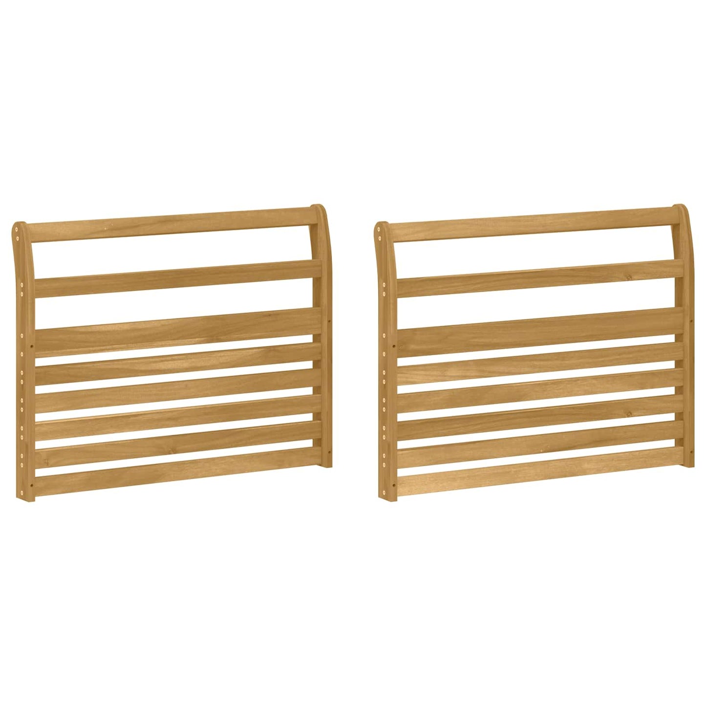Armlænsmodul 2 pcs Hvid 78,5 x 8,5 x 60 cm Massivt Akacietræ