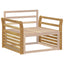 Armlænsmodul 2 pcs Hvid 78,5 x 8,5 x 60 cm Massivt Akacietræ