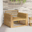 Armlænsmodul 2 pcs Hvid 78,5 x 10 x 61 cm Massivt Akacietræ