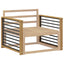 Armlænsmodul 2 pcs Hvid 80 x 6 x 61 cm Massivt Akacietræ