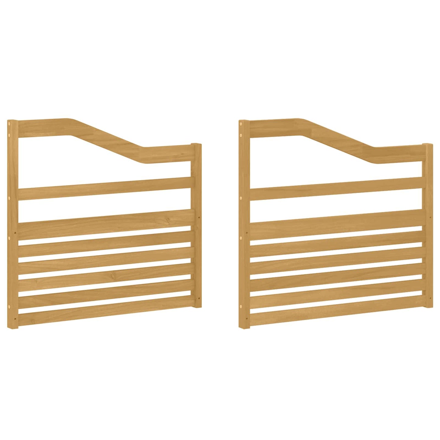 Armstøtte Modul 2 pcs Hvid 79 x 4 x 73 cm Massivt Akacietræ