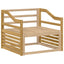 Armstøtte Modul 2 pcs Hvid 79 x 4 x 73 cm Massivt Akacietræ