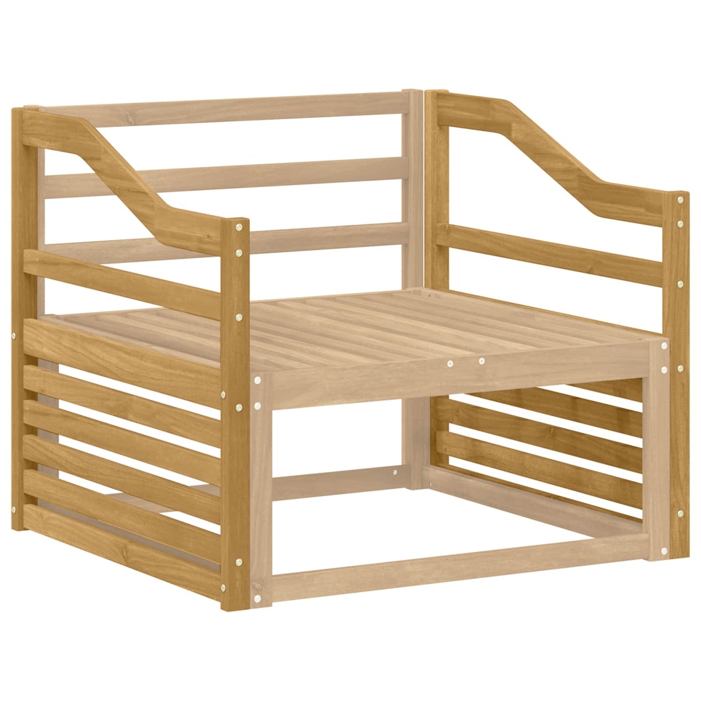 Armstøtte Modul 2 pcs Hvid 79 x 4 x 73 cm Massivt Akacietræ