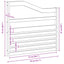 Armstøtte Modul 2 pcs Hvid 79 x 4 x 73 cm Massivt Akacietræ
