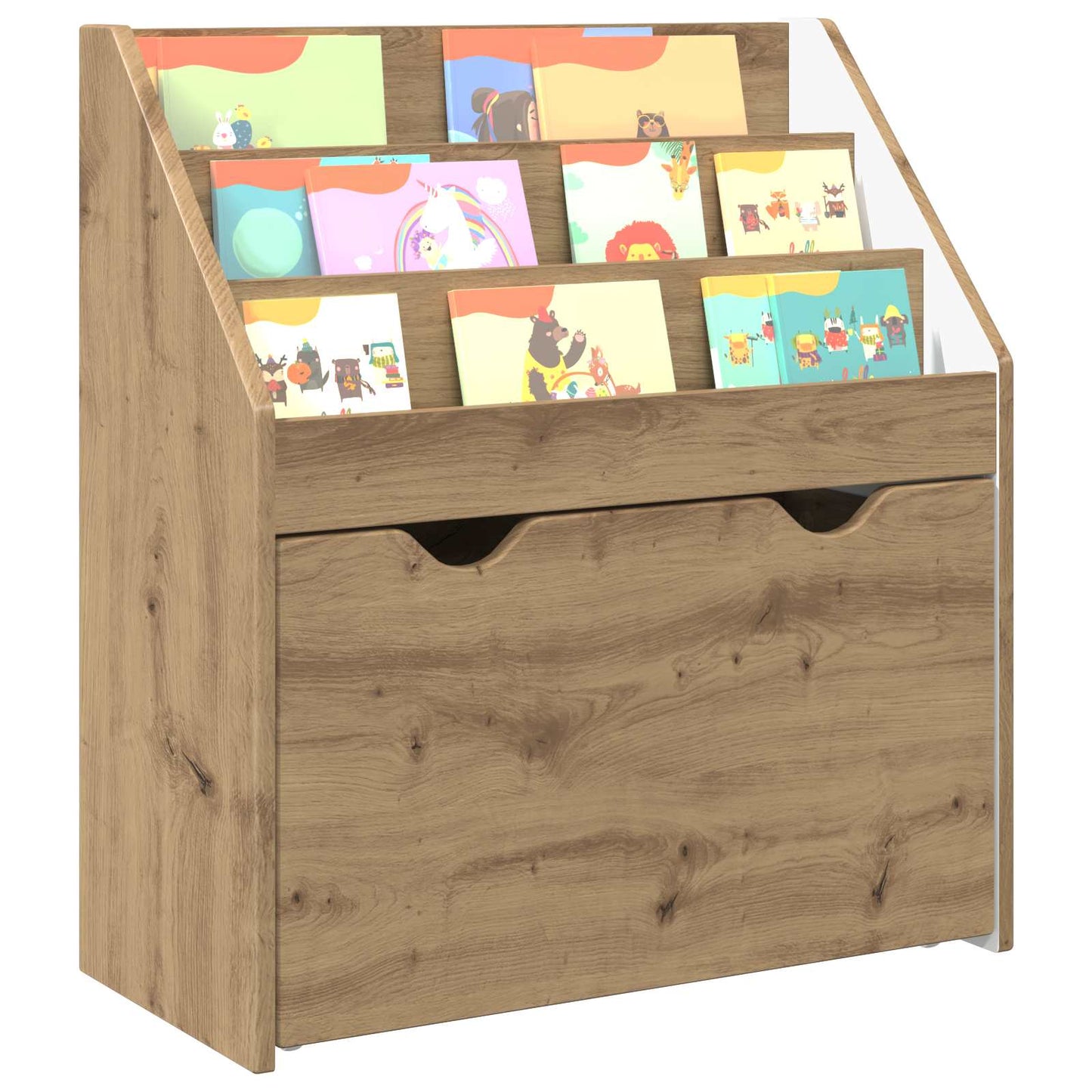 Børnebogreol Artisan Egetræ 60 x 29,5 x 69 cm Konstrueret træ