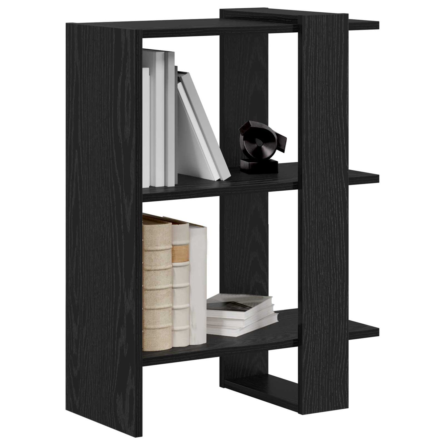 Bogreol Sort eg 52 x 25 x 71,5 cm Konstrueret træ